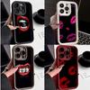 LZ19 Lips Kiss Art Silicone Phone Case for Infinix Smart 9 Hot 40i Tecno Camon 20 Pro Moto G22 G30 OnePlus Google Pixel 9 Shockproof Back Cover