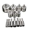 15pcs Diamond Coated Drill Bit Set Tile Marble Glass Ceramic Hole Saw Drilling Bits for Power Tools 6mm-50mm