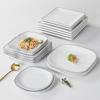 A5 Melamine Square Plate - Simple, Imitation Porcelain Buffet/Cold Dish for Restaurants and Hotels