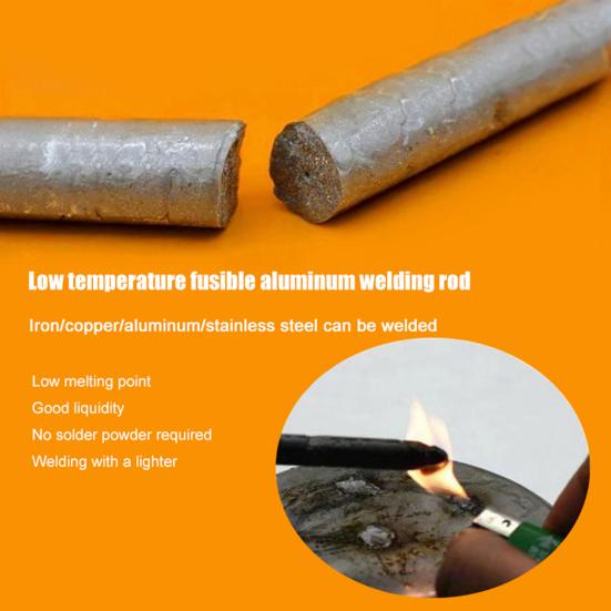 6/8/12/15/20Pcs Powder Cored Welding Aluminum Rod Low Temperature Easy Melt Aluminum Soldering Welding Rods Without Solder Weld Tools