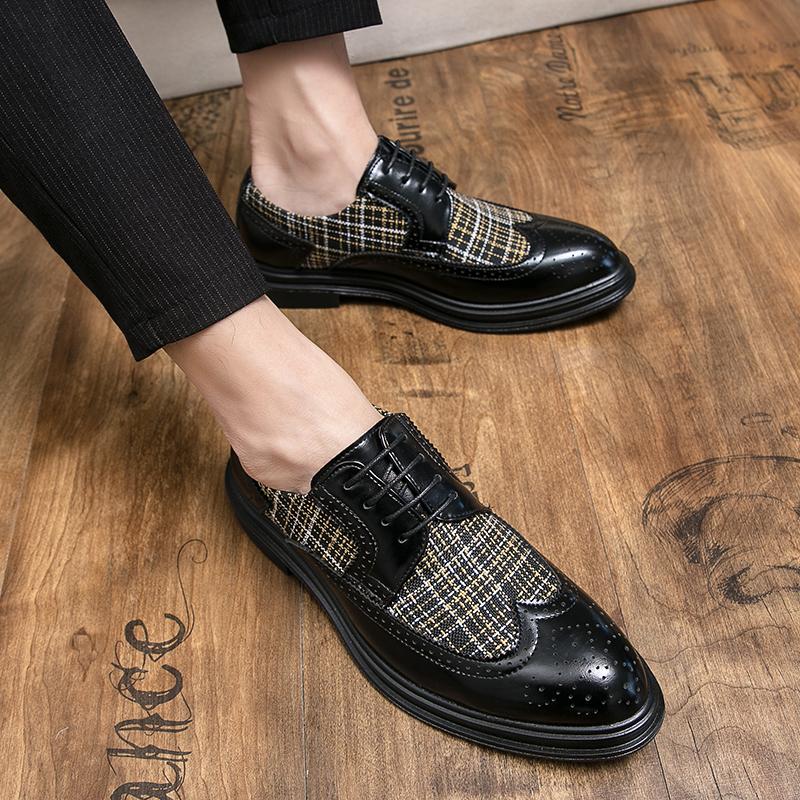 Мужские классические туфли-броги из кожи в британском стиле, мужские туфли большого размера 48, деловые туфли в стиле яппи