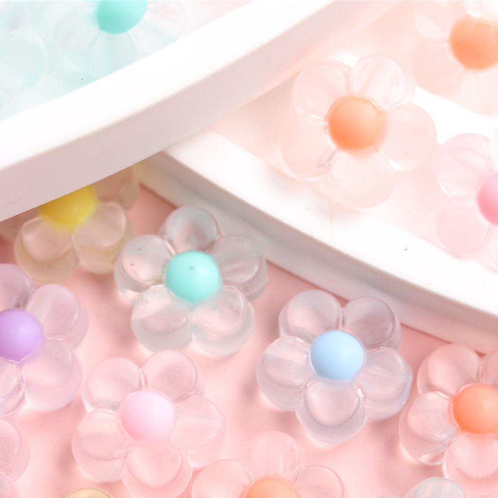 Home About100pcs DIY Necklace Jewelry Making Fashion Clear/Matte Handmade Material Jar Heart Plum Beads Bracelet