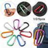 Safety Multicolor Aluminium Climbing Button Alloy Carabiner Camping Hiking Hook Buckle Keychain