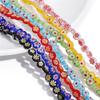 65Pcs Crystal Glass Beads Thousand Flower Flat Round Spacer Beads for Jewelry Making DIY Bracelet Necklace