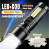 White Laser Telescopic Zoom Flashlight USB Rechargeable Powerful Torch Digital Display Lantern Outdoor Camping Lamp