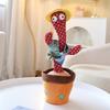 33cm Cactus Plush Toy Dancing Talking Cactus Lifelike Toy Plush Glowing Cactus Doll Decoration Christmas Gift Collection