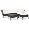 Day and Night - Day and Night Garden Furniture Set 6 Pieces and Black Synthetic Rattan Cushions
