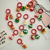 Kawaii Christmas Keychain Cartoon Santa Claus Elk Tree Snowman Pendant Key Ring Backpack Decoration Couple Friends Gifts