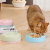 Solid Color Cat Bowl Plastic Pet Supplies Practical Kitten Food Container