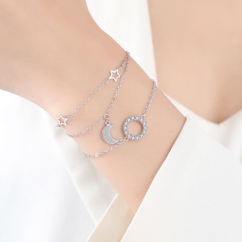 Baoyilong Fashion Simple Women's S925 Silver Round Bracelet