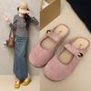 French Retro Bag Head Slippers Women's 2025 Spring Gentle Fairy Wind Soft Sole with Flat Mary Jane Shoes