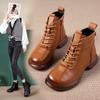 Short Boots Women's Retro Single Boots Soft Sole Soft Leather Versatile Breathable Leather Women's Boots
