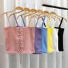 Summer Camisole Women's Outer Wear Vest With Rope Design Short Sleeveless Knitted Tank Top