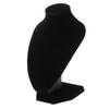 Velvet Necklace Bust Display Stands Pendant Chain Jewelry Rack Black