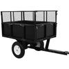 VidaXL Tipping Trailer for Lawn Mower Transport Cart Soil Compost Building Materials Tasks of 145813