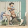 Customized Anime Sexy 3D Printed Shower Curtains Vintage American Girl Beauty Waterproof Polyester Decor Bathroom Curtain