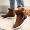 Women's Korean Style Winter Snow Boots Plus Velvet Warm Flat Boots