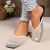 Women's Baotou Slippers Women's 2025 Summer Flat Bottom Fashion Outwear Simple Slippers Hollow Breathable Mesh Women's Slippers