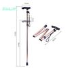 Walking Stick Anti Slip Multifunctional Aluminum Alloy Five-section Telescopic Collapsible Trekking Poles for Outdoor Mountaineering
