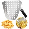 French Fries Shovel Multiple Holes Comfortable Single Handle Non-stick Time-saving Filter Residue Chips Shovel Kitchen Gadget