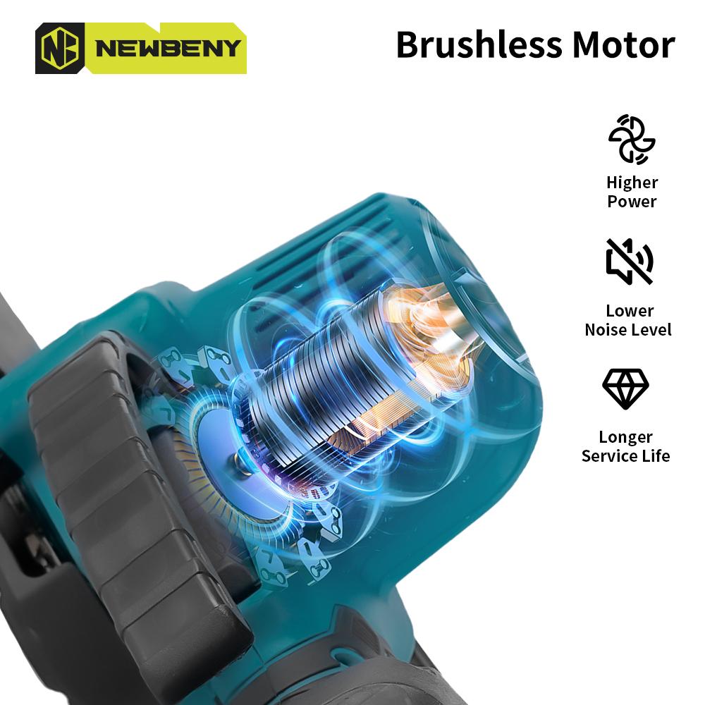 Newbeny Brushless 6 Inch Electric Saw+ 30mm Electric Pruning Shears Set Cordless Garden Woodworking Tools For Makita 18V Battery