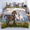 Horses Printed Duvet Cover Set Twin Full Queen King Bedding Comforter Bedspread Soft Quilt Cover Pillowcase Animals Home Textile