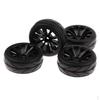 1/10 Flat Running RC Car Rubber Tires Wheel Hub For HSP HPI
