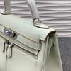 New Lakis Bag With Double Zippers And Wide Shoulder Straps High-end Multi Pocket Good Texture Swift Genuine Cowhide