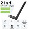 600Mbps USB WiFi Bluetooth 5.0 Adapter Wireless Network Card 2.4G 5GHz Dual Band LAN Adapter Ethernet Dongle for PC Laptop
