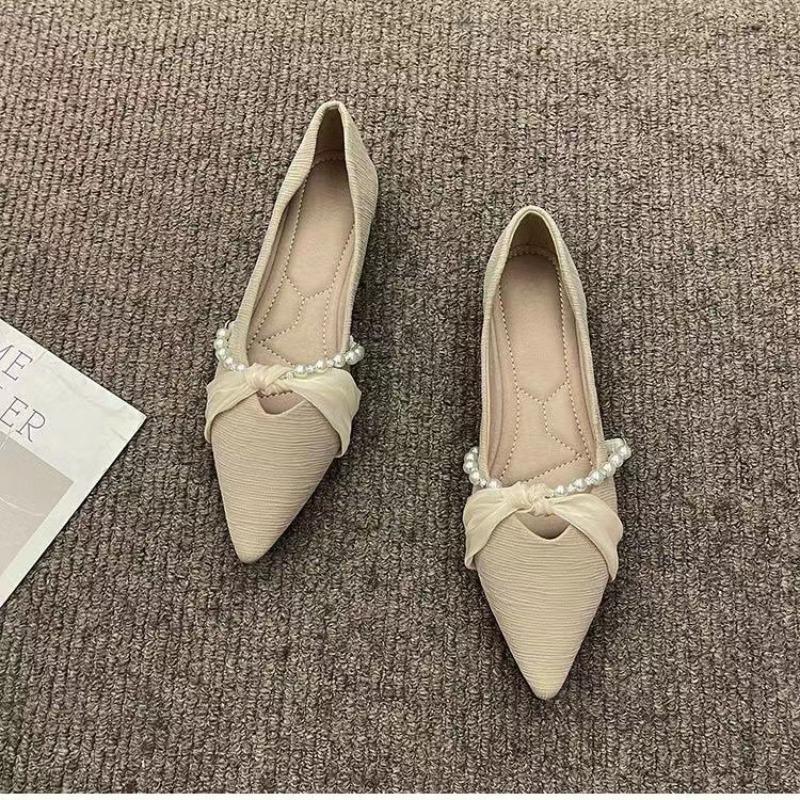 Fashion Pointed Single Shoes Women's Black Shallow Mouth Flat Shoes 2024 New Spring and Autumn Temperament Soft Sole  Womens Shoes
