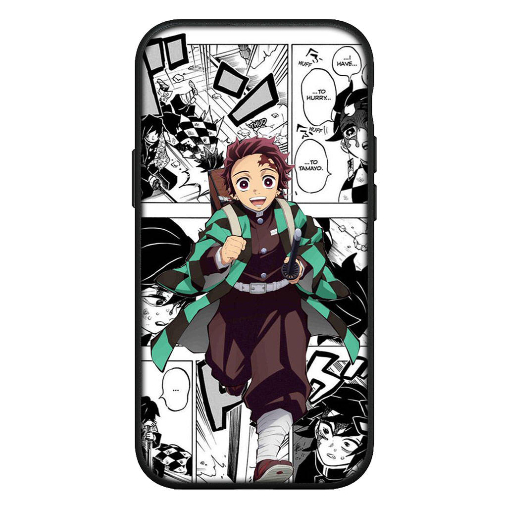 For iPhone 16 15 Xiaomi Redmi Note 14 13 12 11 Pro Max X 16e Samsung Galaxy S25 S24 S23 Moto OPPO Huawei Anime Demon Slayer Tanjirou Nezuko Phone Case
