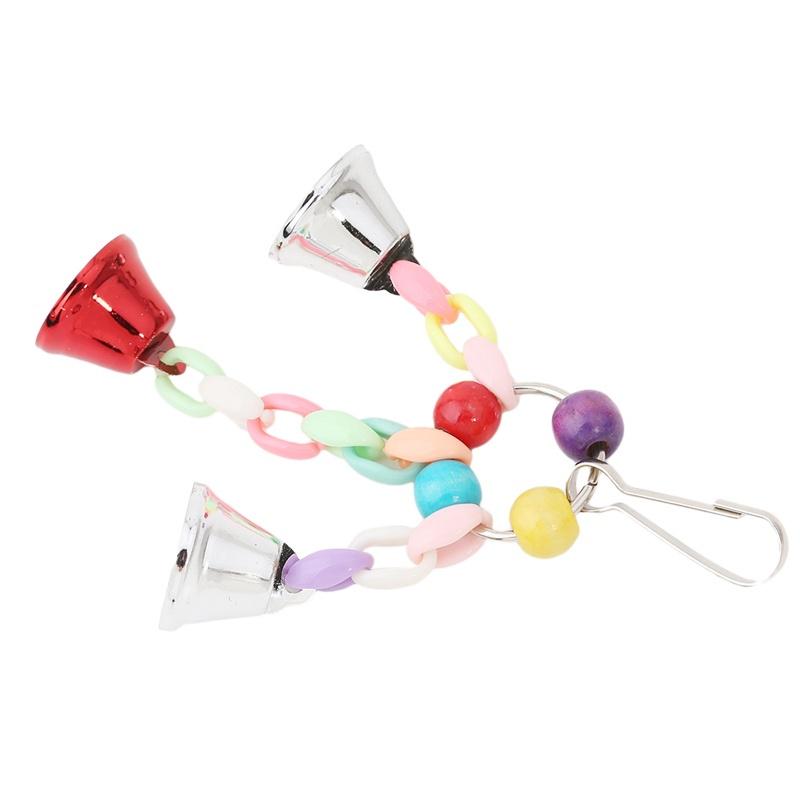 Pet Bird Bell String Suspension Bridge Chain Parrot Toys Hanging Squirrel Parakeet Cage Toys