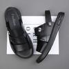 2024 Summer Men's Genuine Leather Two-Way Casual Beach Sandals Soft Cowhide