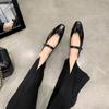 Shallow Mouth Women's Single Shoes Flat Bottom Comfortable Pointed Toe Female Mary Jane Solid Color Womens Shoes Autumntime