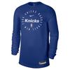 X NBA New York Knicks 2024/25 Legend On-Court Practice Fashion Simple Pullover Long Sleeve T-Shirt Men Tops Blue HF1495-496