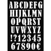 A3 Stencil - ARTEMIO - Alphabet Number Sign - Plastic - 29.7 X 42 Cm - Mixed