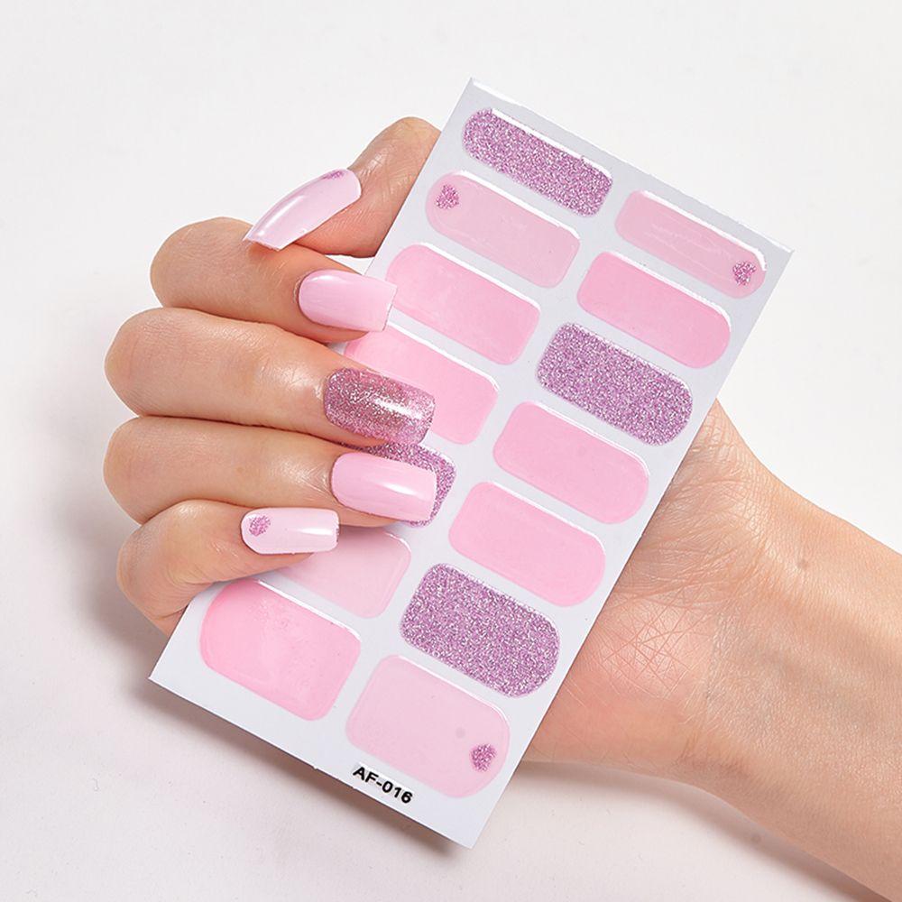 Girls Press On Nail Self Adhesive Nail Polish Strips Nail Art Decal Nail Stickers Full Nail Wraps