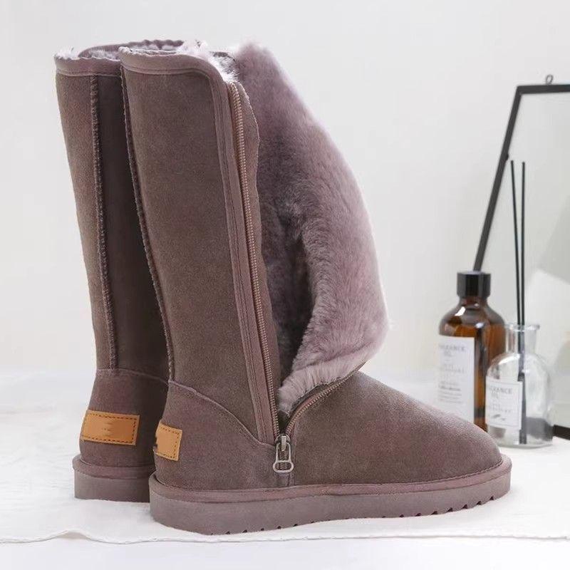 Korean Style Women's Fleece-Lined Long Boots - Warm, Comfortable & Lightweight Winter Footwear