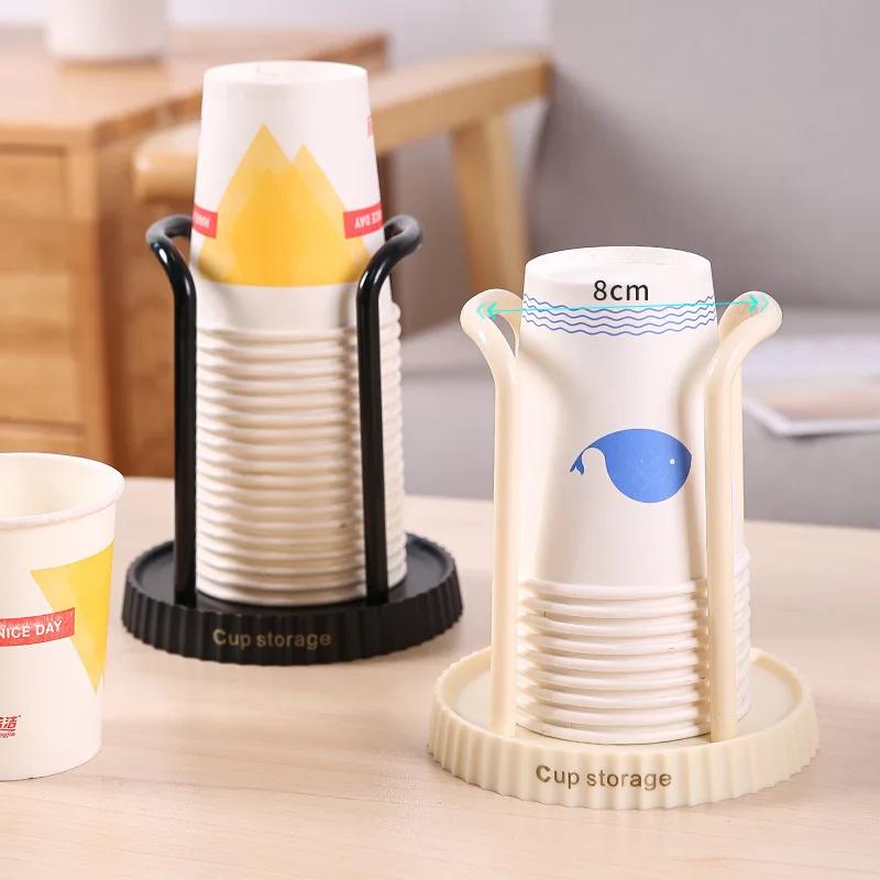 Desktop paper cup storage rack household water dispenser bar disposable cups rack