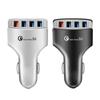 Qc3.0 Car Charger Car Accessories 4 Ports Fast Charger Usb Car Charger Car Usb Socket Adapter 12v 30w
