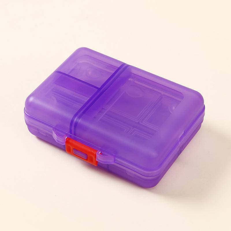 Portable 9-Compartment Transparent Pill Box with Moisture-Proof Seal and Logo