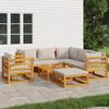 VidaXL Garden Lounge Set with Cushions 8 Pcs, Sofas with Backrest, Furniture Set with Coffee Table Patio Terrace, 3155290