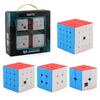 4pcs Speed Cube Set Moyu MofangJiaoshi 2x2 3x3 4x4 5x5 Meilong Magic Cube Pyramid Skew Megaminx SQ1 Packing Educational Toys