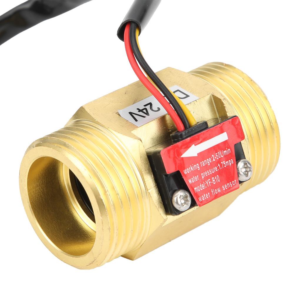 DC24V Hall Flowmeter G1in Water Flow Sensor Flow Switch Turbine Flowmeter Water Flow Monitoring