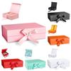 Strong Cardboard Folding Gift  Box With Magnetic Buckle Ribbon Exquisite Solid Color Clamshell Present Packaging Tools
