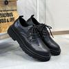 Large Size Small Leather Shoes 46 Men'S British Style Retro Big Head Shoes 45 Platform-Soled Trendy Single Shoes D54-T