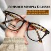 Women's Round Frame Myopia Glasses Vintage Transparent Minus Diopter Glasses Unisex Trend Blue Light Blocking Near Sight Eyewear