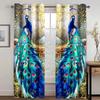 3D Digital Printing Custom Vintage Peacock With Flower Morden Luxury Bedroom Thick Window Curtains For Living Room 2 Panels