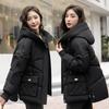 2024 Winter New Women's Jacket Parkas Thick Hoodie Cotton Padded Jacket Hoodie Loose Puffer Parka Jackets Outerwear Female