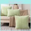 Color Solid Striped Snowflake Velvet Pillowcase Home Decoration Bedroom Sofa